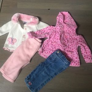 Baby Girl, 3-6 month, jackets, pants, lot, pink